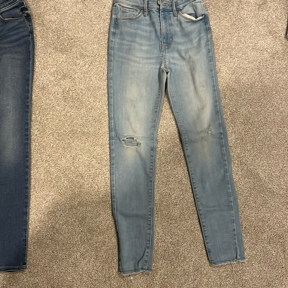 Girls size 12 skinny jeans with rip